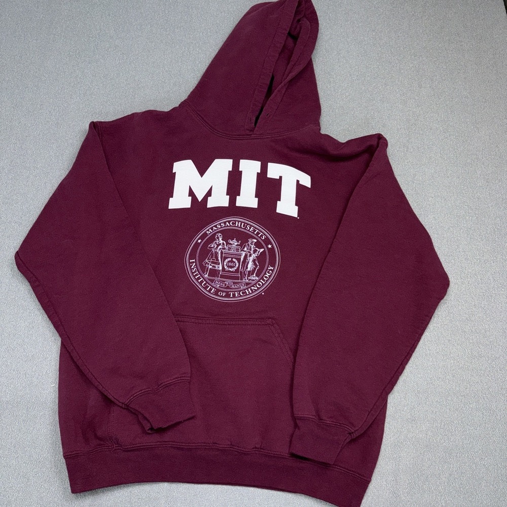 MIT Massachusetts Institute Technology Hoodie Ivy Sport Burgundy Adult Med